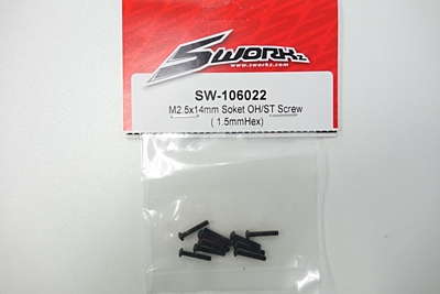 SWORKz Hex Soket OH/ST Screw M2.5x14mm (10pcs)