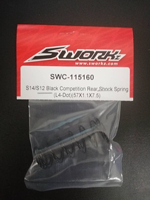 SWORKz 1/10 Black Line Competition Rear Shock Spring 57x1.1x7.5mm L4-Dot (2pcs)