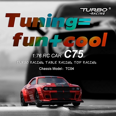 Turbo Racing 1/76 C75 RC Sports Car RTR (Black)