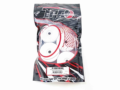 TPRO 1/8 Offroad Dish Pro-XR Race Wheel Medium-Hard (White, 4pcs)