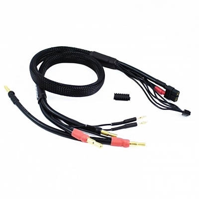 Ultimate Racing 2 x 2S Charge Cable Lead With XT60 - 4mm & 5mm Bullet Connector (600mm)