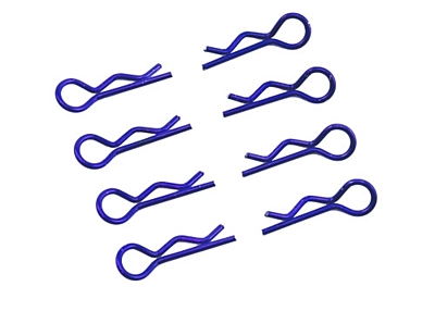 Ultimate Racing Body Clips 1/8 L&R (Blue, 8pcs)
