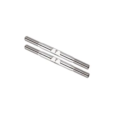 1up Racing Pro Duty Titanium Turnbuckles M3.5 - 50mm - Raw Titanium (2pcs)