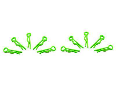 Arrowmax Small Body Clip 1/10 (Fluorescent Green, 10pcs)