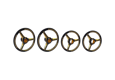 Arrowmax Alu Set-Up Wheel for 1/8 On-Road Cars Black Golden (4pcs) 