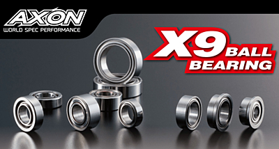 AXON X9 Ball Bearing 5/16x1/8x9/64 Flanged (6pcs)