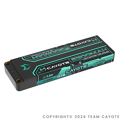 CAYOTE Racing 5300mAh 7.6V 2S 145C HV LiPo (5mm, 197g)