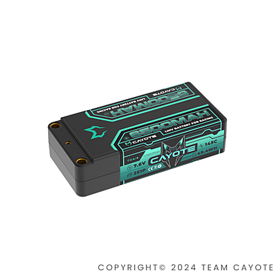 CAYOTE Racing Shorty 6500mAh 7.6V 2S 145C HV LiPo (5mm, 228g)