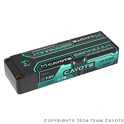 CAYOTE Racing 9200mAh 7.6V 2S 145C HV LiPo (5mm, 319g)