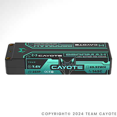CAYOTE Racing 9200mAh 7.6V 2S 145C HV LiPo (5mm, 319g)