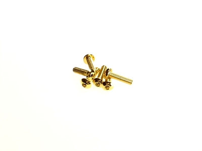 Hiro Seiko Hex Socket Button Head Screw M3x16 (24K Gold, 6pcs)
