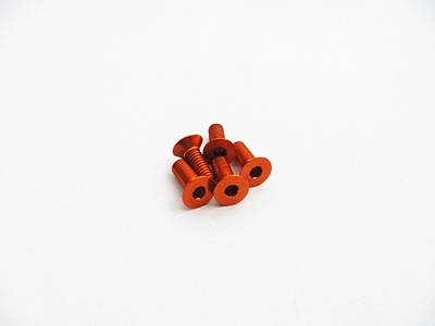 Hiro Seiko Alloy Hex Socket Flat Head Screw M3x6 (Orange·5pcs)