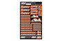 Arrowmax/Dash Design Pre-Cut Stickers by MM (Orange, Larger A5 size)