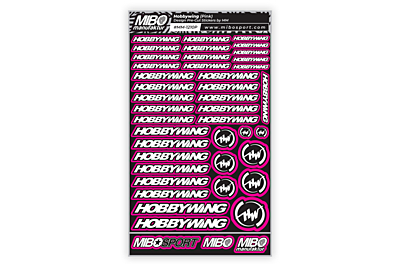 Hobbywing Design Pre-Cut Stickers by MM (7 Color Options, Larger A5 size)