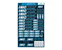 MIBOSPORT/MIBO Design Pre-Cut Stickers by MM (Blue, 42 Stickers)