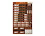 MIBOSPORT/MIBO Design Pre-Cut Stickers by MM (Orange, 42 Stickers)