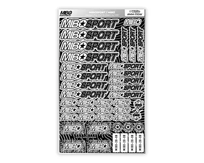 MIBOSPORT/MIBO Design Pre-Cut Stickers by MM (9 Color Options, 42 Stickers)
