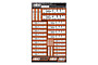 Nosram Design Pre-Cut Stickers by MM (Orange, Larger A5 size)