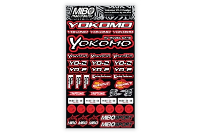 Yokomo YD-2 Design Pre-Cut Stickers by MM (Red)