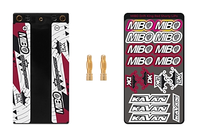 MIBO Drift King Red Shorty 4000mAh 7.6V 2S 130C/260C HV LiPo (4mm, 147g)