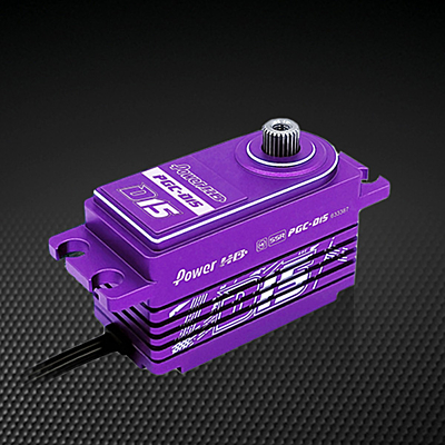 Power D15 Low Profile DRIFT Programmable (0.085s/18.0kg/8.4V) Coreless Servo (Purple)