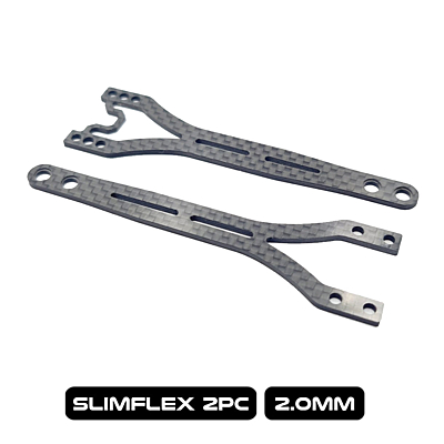 RC Maker SlimFlex 2.0mm Twin Topdeck Set for Xray X4 (2pcs)