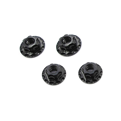 RC Maker Large Contact Lightweight Alloy Wheel Nuts (Black·4pcs)