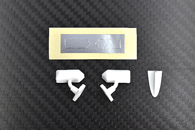 Reve D FLEX GT Mirror Type-B (White, Antenna / Mirror Sticker / Screw)