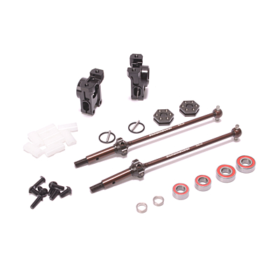 Schumacher Option Alloy Rear Hub / CVD Assembly (-2mm) - L1R