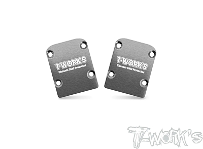 T-Work's Stainless Steel Rear Chassis Skid Protector for Yokomo YZ-4SF2 (2pcs)