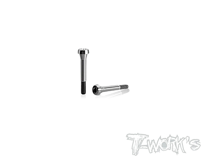 T-Work's 64 Titanium Body Shell Front End Downtravel Screw for Awesomatix A800R (2pcs)