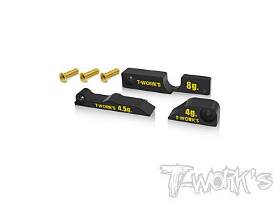 T-Work's Brass Motor Mount Weights Set 4 + 4.5 + 8g for Xray X4/X4'23