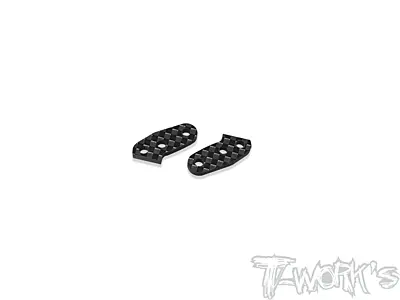 T-Work's Graphite Front Steering Plate for Schumacher Cougar LD3 (2pcs)