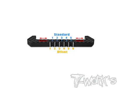 T-Work's Graphite Multiple Setting Battery Holder for Team Associated RC10 B7