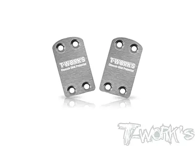 T-Work's Stainless Steel Rear Chassis Skid Protector for Team Associated RC10 B7 (2pcs)