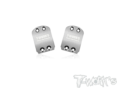 T-Work's Stainless Steel Rear Chassis Skid Protector for Xray XB2'23/22/21 (2pcs)