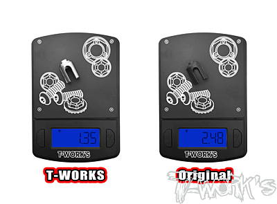 T-Work's 64 Titanium Solid BB Driveshaft Adapters for Awesomatix A800R/MMX (2pcs)