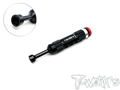 T-Work's Hard Coated 7075-T6 Lower Arm Pivot Insert Nut Driver for Mugen MTC2