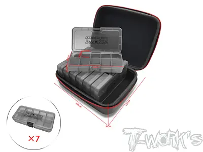 T-Work's Compact Hard Case with 7pcs of 10 Case Hardware Storage Boxes