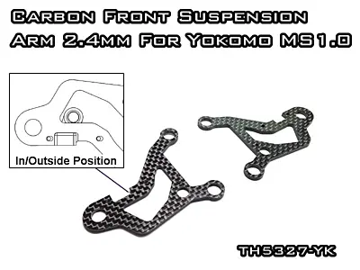 Vigor Carbon Graphite Front Suspension Arm for Yokomo MS1.0 (2pcs)