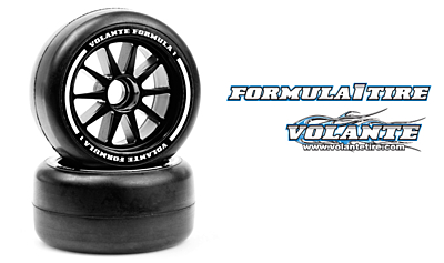 Volante F1 Front Rubber Slick Tires Soft Compound Preglued (Yellow·2pcs)