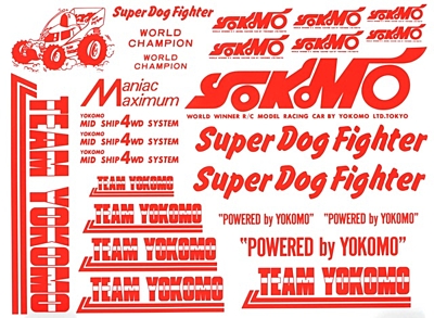 Yokomo Super Dog Fighter Decal (Red)